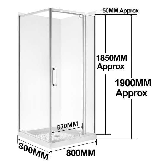 800*800*1850mm Swing Door Square Shower Box 800*800*1850mm Swing Door Square Shower Box